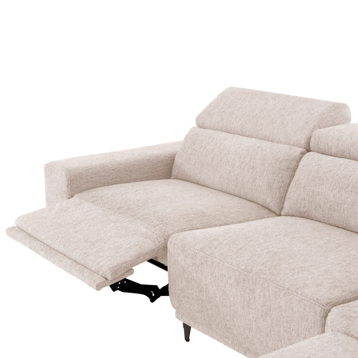 ΚΑΝΑΠΕΣ ΔΕΞΙΑ ΓΩΝΙΑ 5Θ ΜΕ RECLINE LUNARIS HM3316.02R ΕΚΡΟΥ ΥΦΑΣΜΑ 307x267x94Yεκ - Image 7