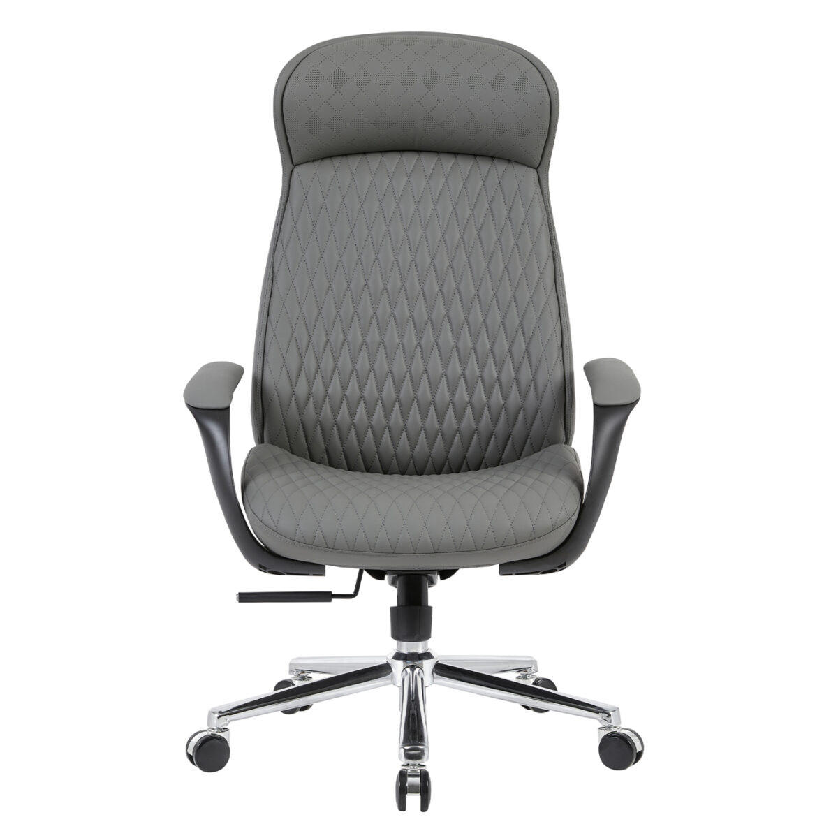 ΚΑΡΕΚΛΑ ΓΡΑΦΕΙΟΥ VELUM HM1233.10 ΓΚΡΙ PU--ΒΑΣΗ ΧΡΩΜΙΟΥ 71x69x116-122Υεκ. - Image 3
